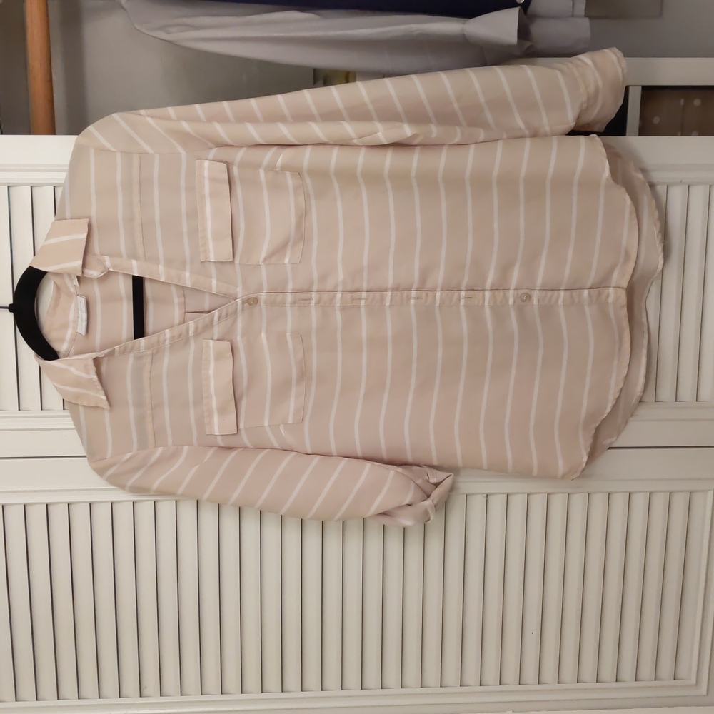 Cream stripe blouse